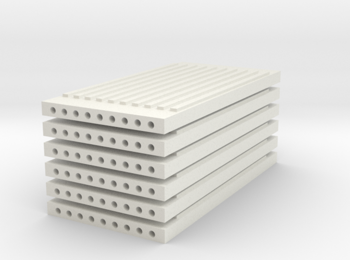 'N Scale' - (6) Precast Panel - Ribbed - 20'x10'x1 3d printed