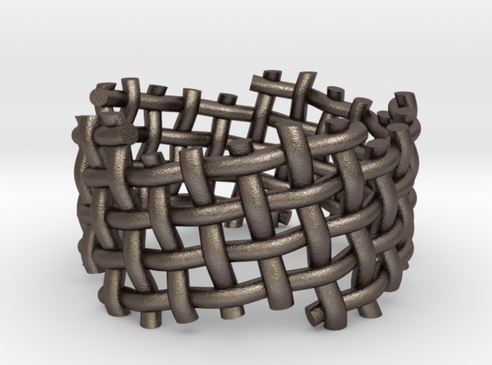 Woven Twisted Ring 3d printed 