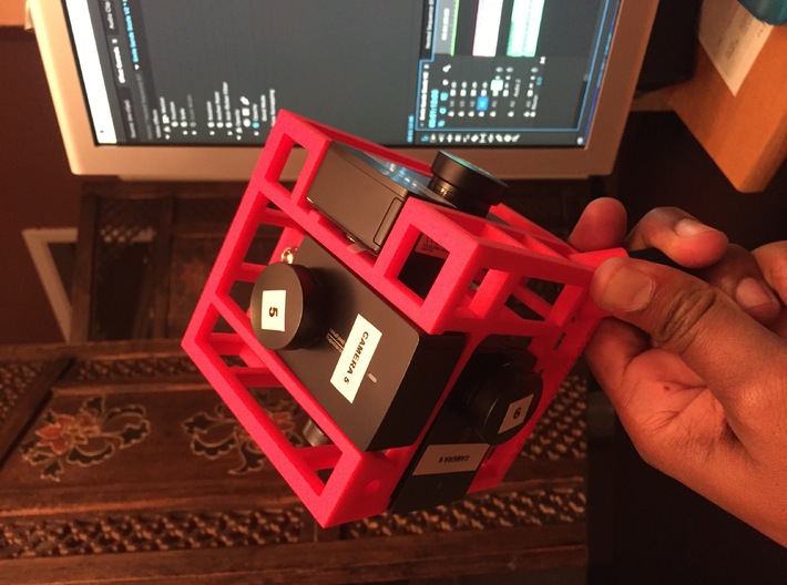 Brahma6 Yi4k proRes 360 video rig 3d printed