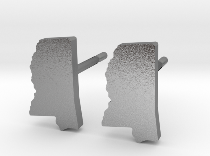 Mississippi State Earrings, post style 3d printed