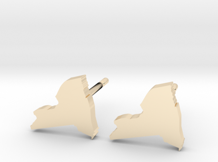 New York State Earrings, post style 3d printed