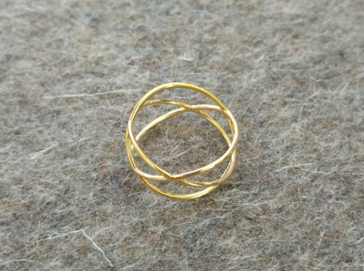 Three Circles Ring 3d printed 
