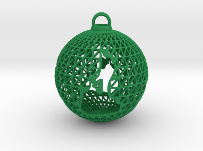 3D Printed Block Island Ball Ornament 3d printed