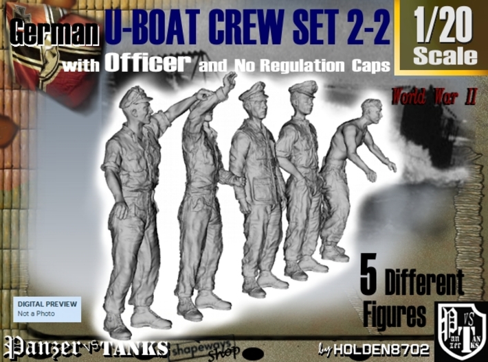 1-20 German U-Boot Set 2-2 3d printed