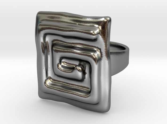 Vortex Squared Ring 3d printed 