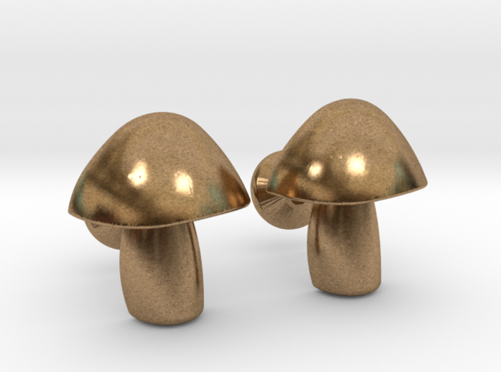 Mushroom Cufflinks 3d printed