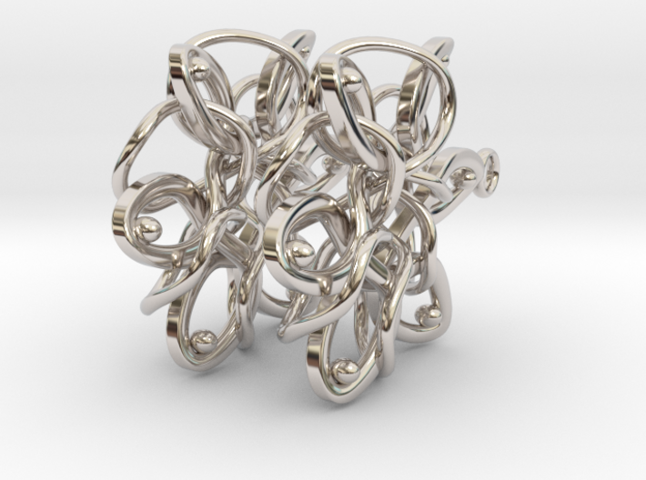 Knotted Hexagonal Earrings 3d printed