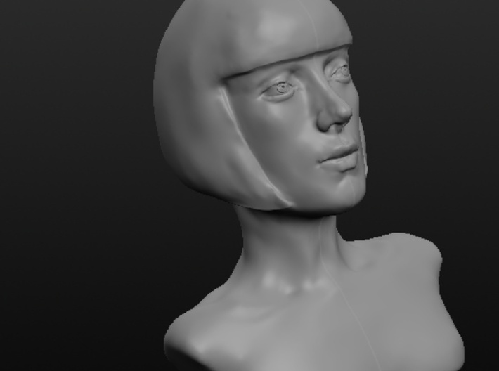 Woman with Short Hair  3d printed 
