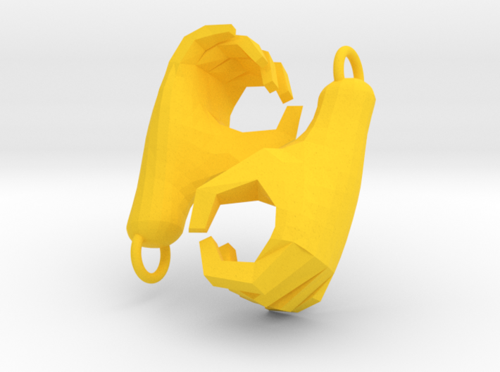 Hands Charm 3d printed