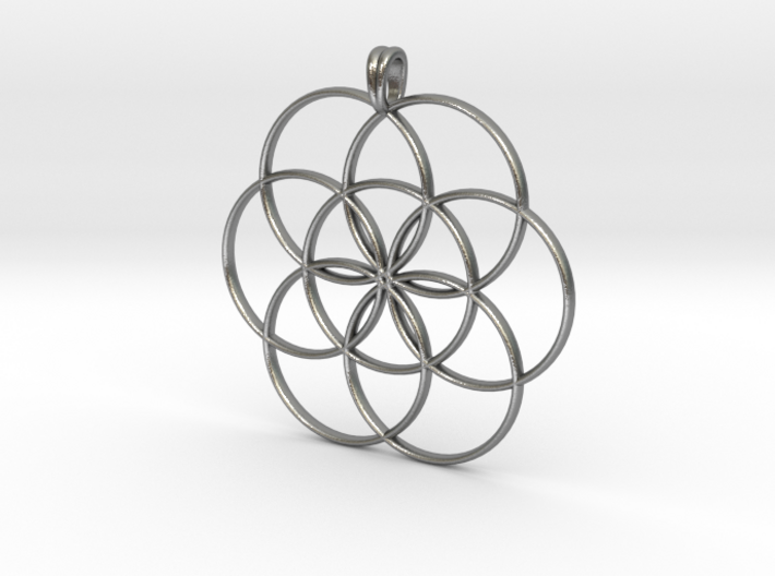 SEED OF LIFE Sacred Geometry Symbol Necklace 3d printed