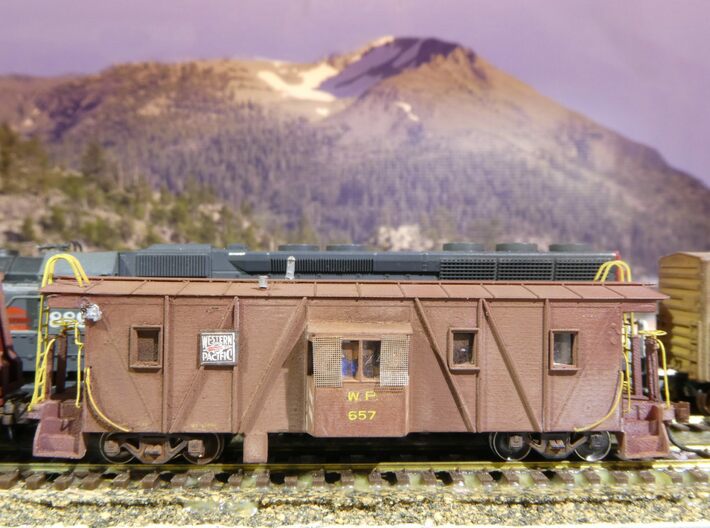 Western Pacific (WP & SN) Caboose N Scale 3d printed 