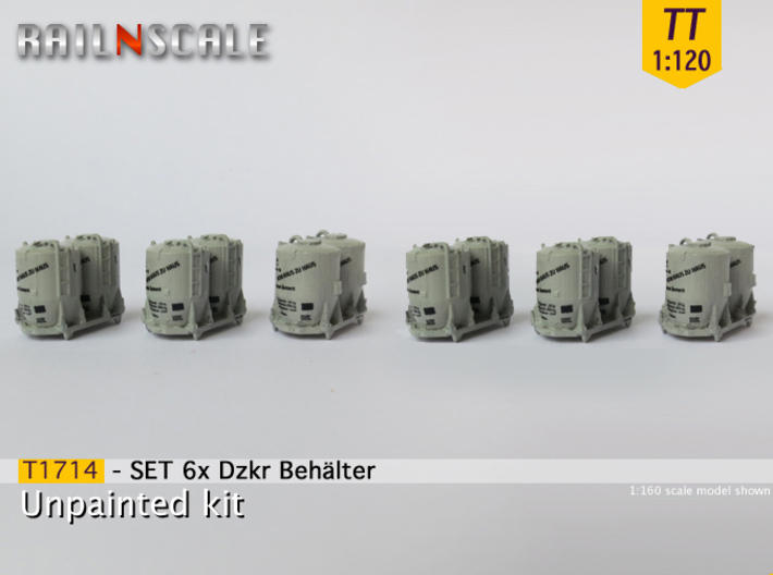 SET 6x Dzkr 501 Behälter (TT 1:120) 3d printed
