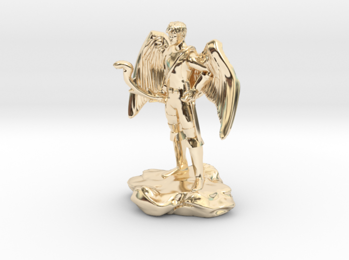 Winged Half-celestial with bow and sword 3d printed