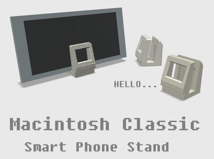 Apple Macintosh Classic Smart Phone Stand 3d printed
