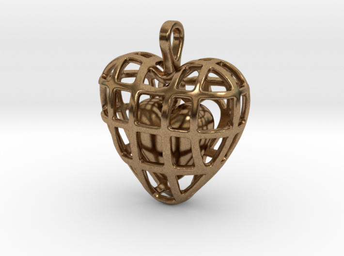 Touch Of The Heart Pendant 3d printed