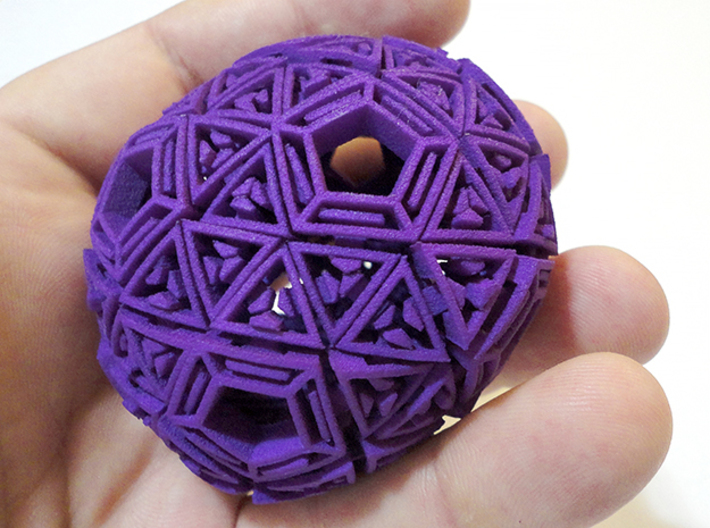 Soft-Boiled Geodesic (6cm) 3d printed 