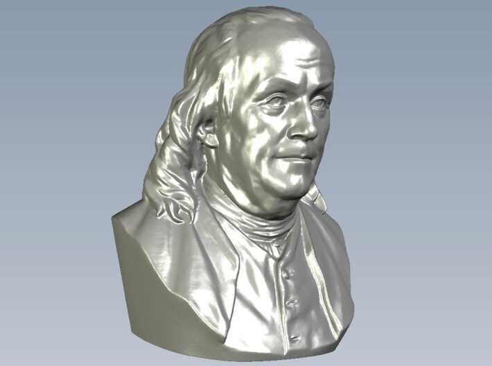 1/9 scale Benjamin Franklin bust 3d printed 