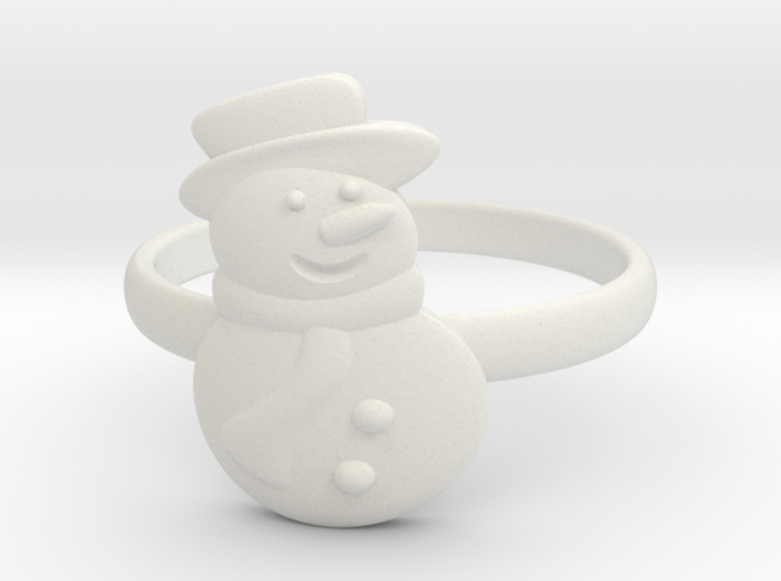 Snowman Ring 3d printed