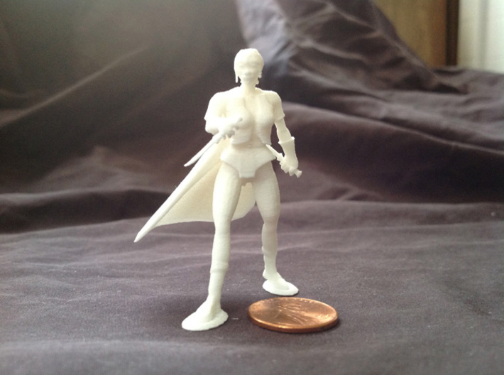 Drow Assassin 3d printed an example of this miniature in white plastic