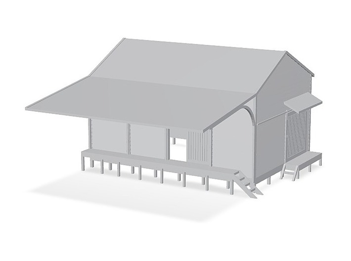 Goods Shed 1:120 3d printed