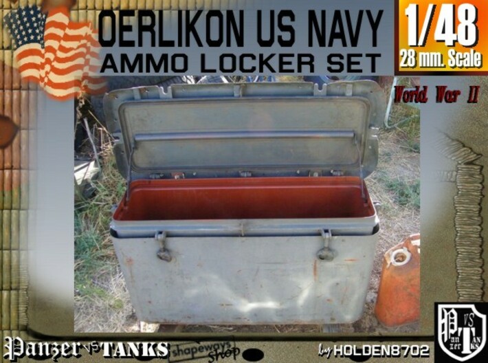1/48 Oerlikon US Navy Ammo Locker Set 2 3d printed 