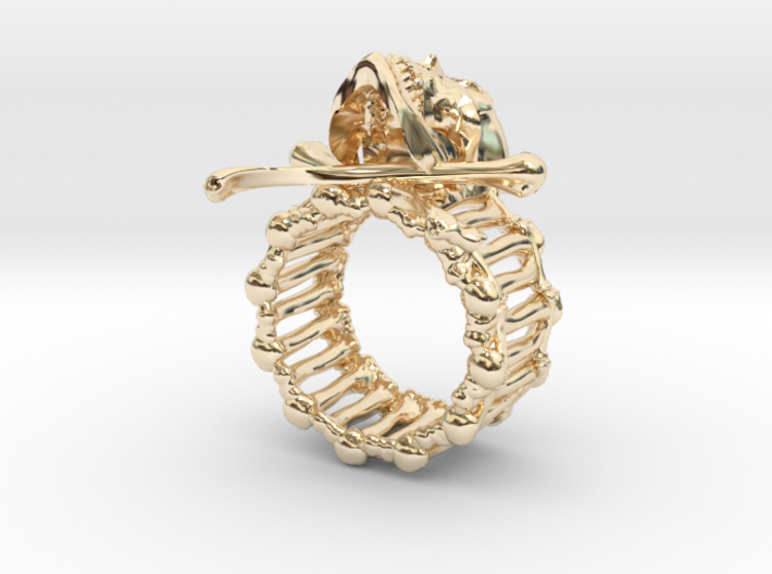 Skull ring 3d printed