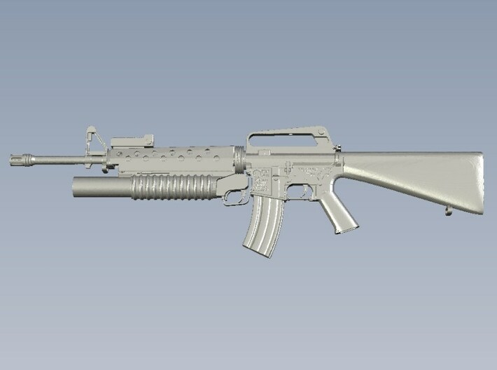 1/10 scale Colt M-16A1 & M-203 rifles x 5 3d printed 