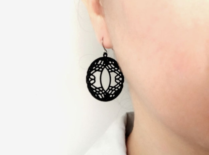 Celtic pattern earrings 1 3d printed 