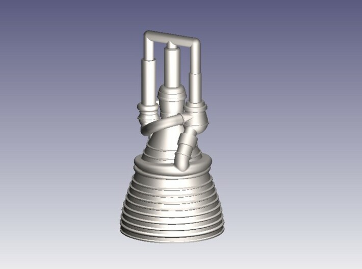 J-2 Engine (1:200) for Saturn IB or V 3d printed J-2 Engine in 1:200 Scale (CAD Rendering)