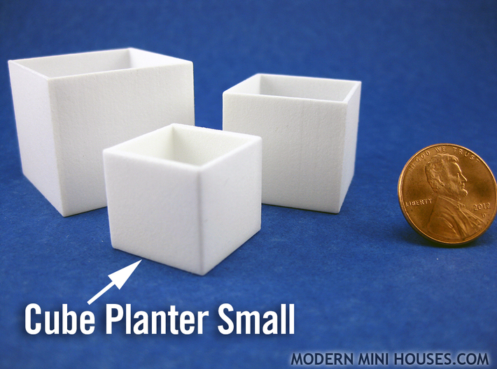 Cube Planter Small 1:12 scale 3d printed