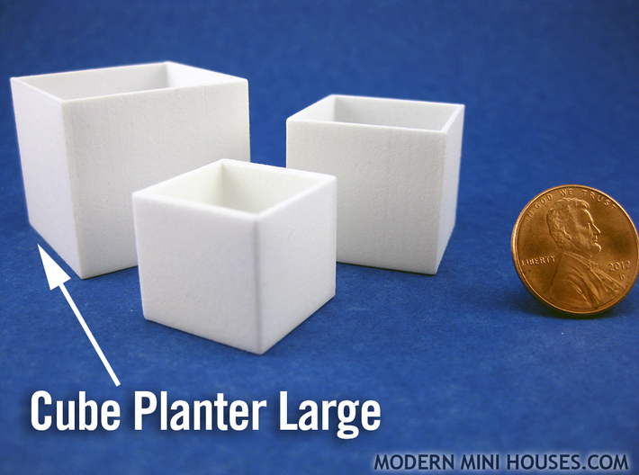 Cube Planter Large 1:12 scale 3d printed
