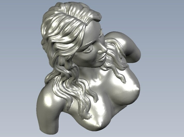 1/9 scale sexy topless girl bust A 3d printed 