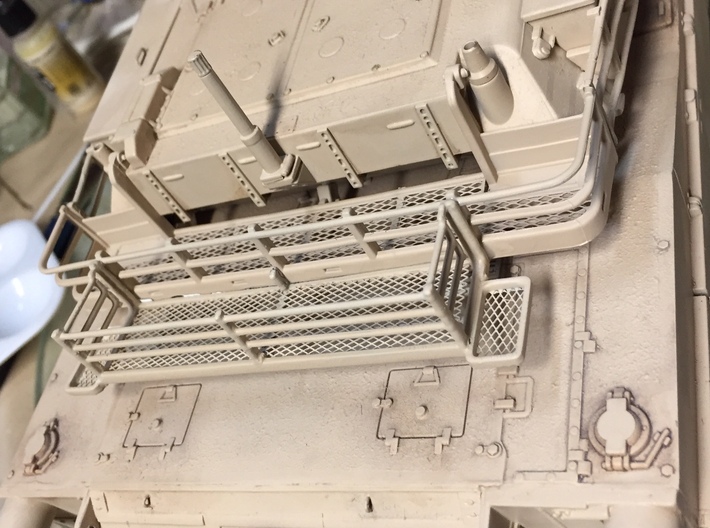 1/16th M1A2 Abrams Tank Bustle Rack Extension BRE 3d printed 