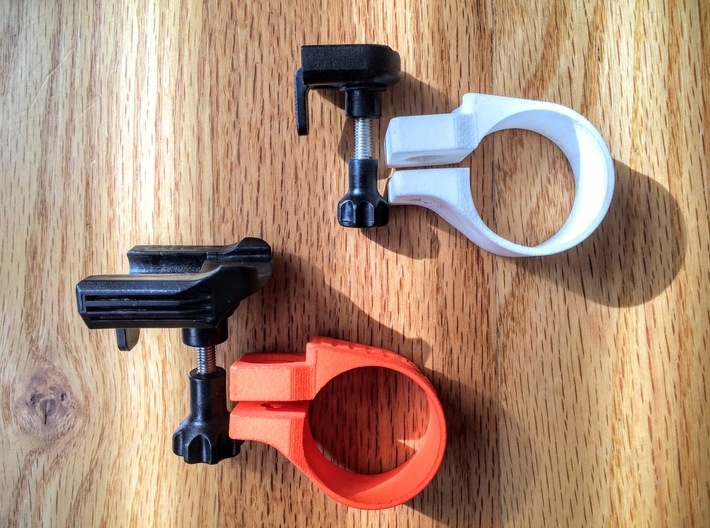Lezyne 35mm Light Mount 3d printed This model is the clamp on the RIGHT.
