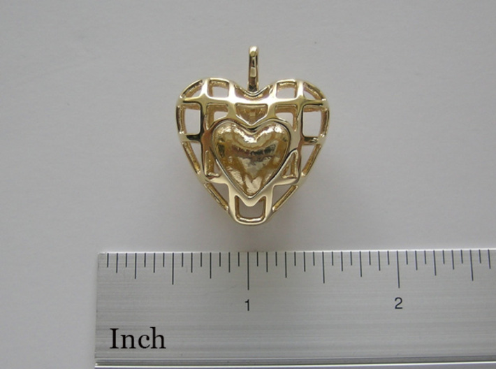 Touch Of The Heart Pendant 3d printed 