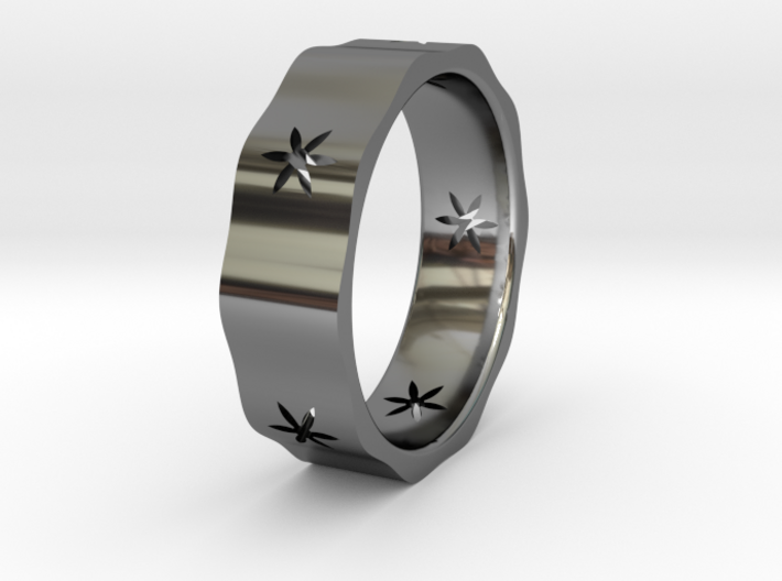 Natural Decagon Ring 3d printed