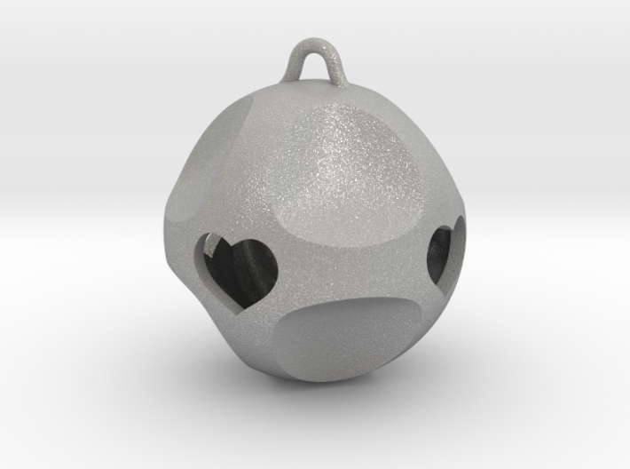 Ornament for Lovers with Hearts inside 3d printed