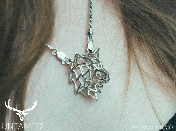 Untamed: The Wolf Pendant 3d printed