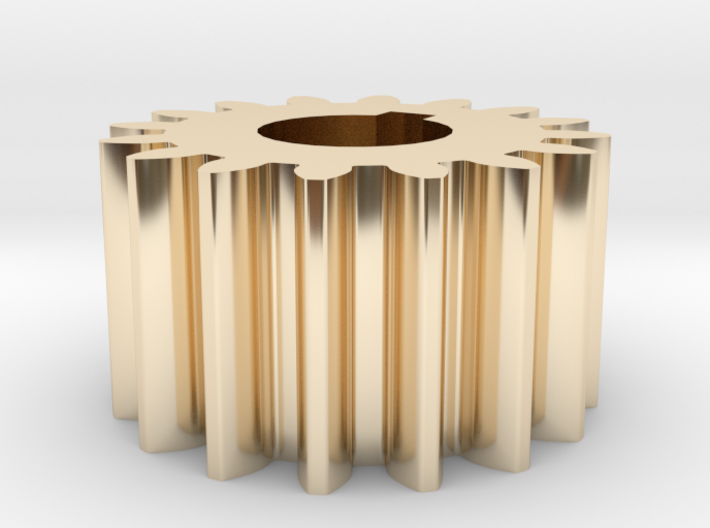 Cylindrical gear Mn=1 Z=16 AP20° Beta0° b=10 HoleØ 3d printed