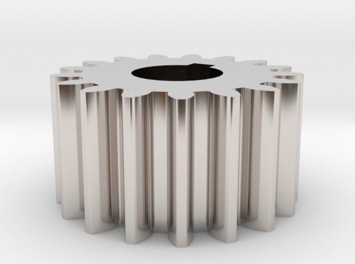 Cylindrical gear Mn=1 Z=17 AP20° Beta0° b=10 HoleØ 3d printed