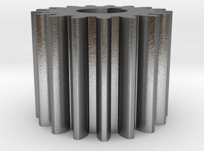 Cylindrical gear Mn=1 Z=17 AP20° Beta0° b=15 HoleØ 3d printed