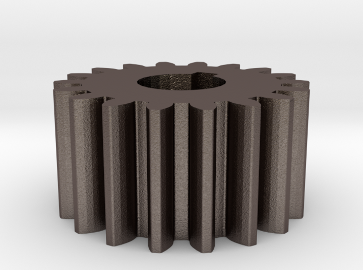 Cylindrical gear Mn=1 Z=18 AP20° Beta0° b=10 HoleØ 3d printed