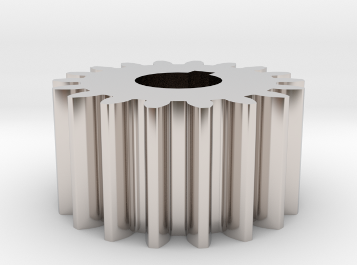 Cylindrical gear Mn=1 Z=18 AP20° Beta0° b=10 HoleØ 3d printed