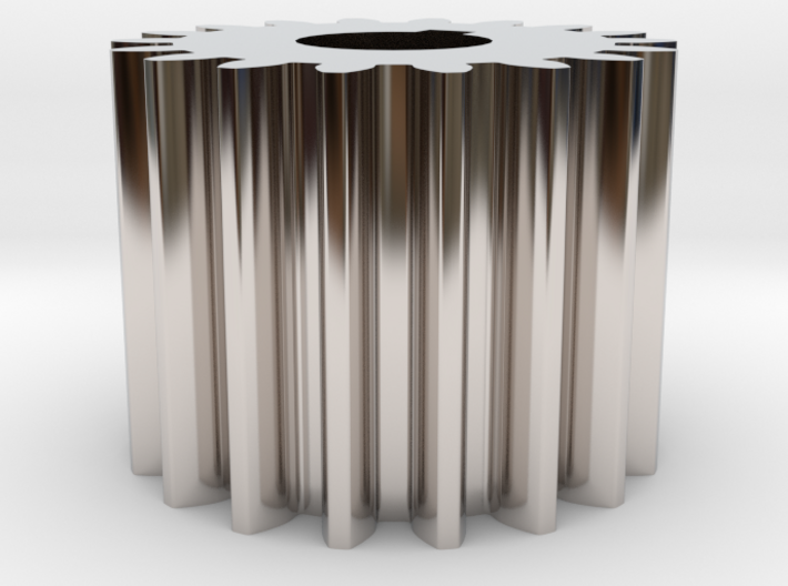 Cylindrical gear Mn=1 Z=18 AP20° Beta0° b=15 HoleØ 3d printed
