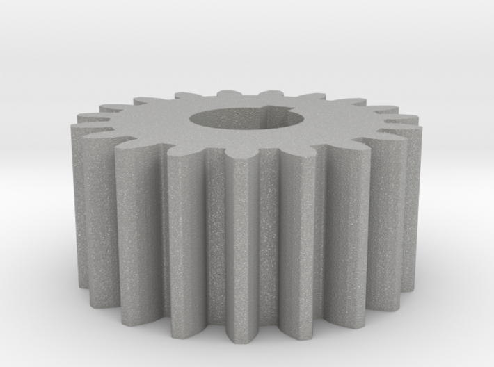 Cylindrical gear Mn=1 Z=19 AP20° Beta0° b=10 HoleØ 3d printed