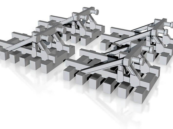 4 x Buffers - Flex Track - T - 1:450 3d printed