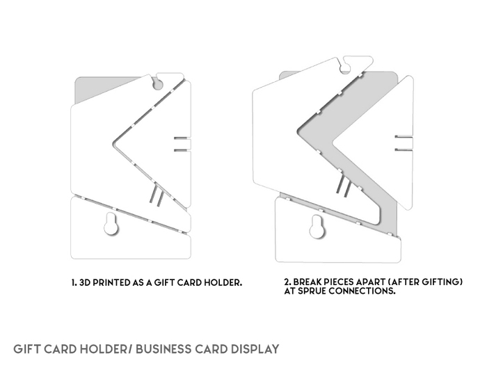 Transforming Gift Card Holder / Business Card Disp 3d printed
