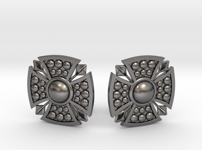 Designer Shield Cufflinks 3d printed