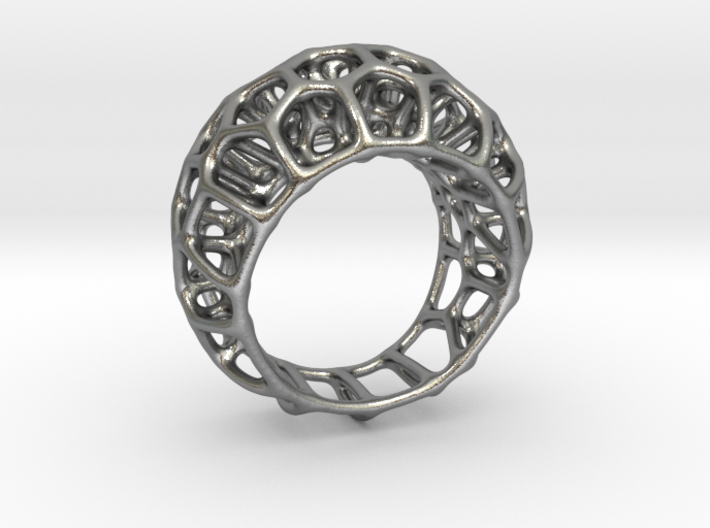 Voronoi Cell Ring II (Size 54) 3d printed