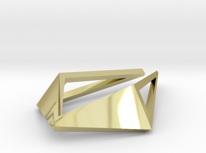 HIDDEN HEART Origami OS, Pendant. Sharp Chic 3d printed